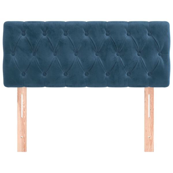 vidaXL Tête de lit Bleu foncé 90x7x78/88 cm Velours