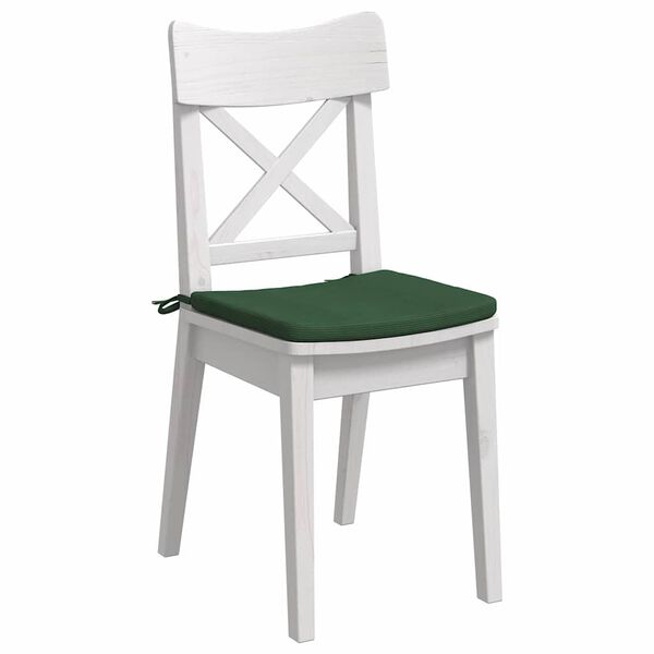 vidaXL Coussins de si&egrave;ge 4 pcs Vert fonc&eacute; 40 x 40 x 3 cm