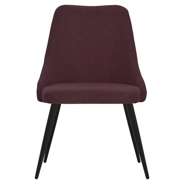 vidaXL Chaises &agrave; manger lot de 2 violet tissu