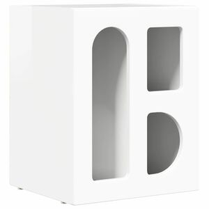 vidaXL Table de chevet ELST Blanc brillant 40 x 35 x 50 cm