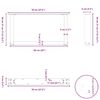 vidaXL Pieds de table basse en U 2 pi&egrave;ces Blanc 70 x (30-31) cm Acier