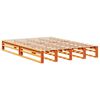 vidaXL Lit biblioth&egrave;que sans matelas cire marron 140x200cm bois massif