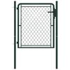 vidaXL Portail de jardin en acier vert 100x100 cm