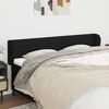 vidaXL T&ecirc;te de lit avec oreilles Noir 203x23x78/88 cm Tissu