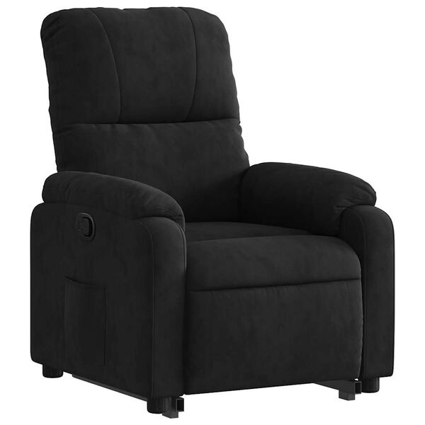 vidaXL Fauteuil inclinable noir tissu microfibre