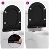 vidaXL Si&egrave;ge de toilette R&eacute;glable Noir 48,5 x 36 x 5 cm Polypropyl&egrave;ne