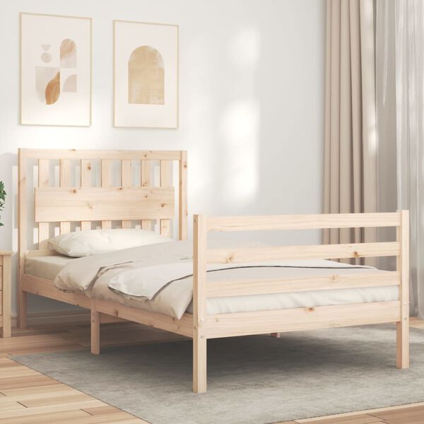 vidaXL Cadre de lit sans matelas 100x200 cm bois massif
