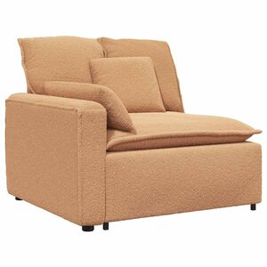 vidaXL Module accoudoir canap&eacute; modulaire avec coussins beige 100 cm