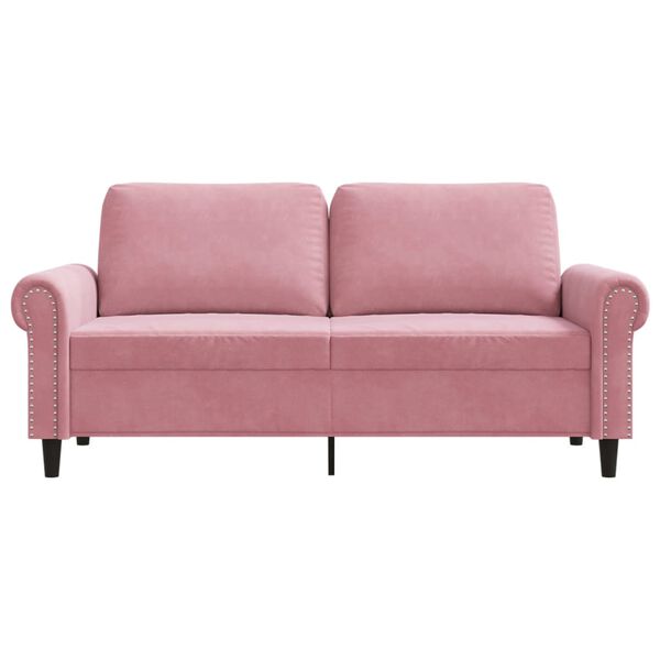 vidaXL Canap&eacute; &agrave; 2 places Rose 140 cm Velours