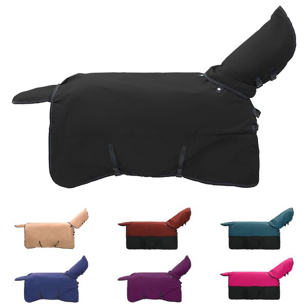 vidaXL Couverture &Eacute;quine Vert fonc&eacute; et noir 75 cm Polyester