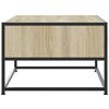 vidaXL Table basse ch&ecirc;ne sonoma 100x50x35cm bois d'ing&eacute;nierie et m&eacute;tal