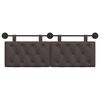 vidaXL T&ecirc;te de lit suspendue Marron fonc&eacute; 150 x 55 x 7 cm tissu
