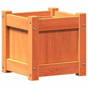 vidaXL Jardini&egrave;re cire marron 31x31x31 cm bois de pin massif