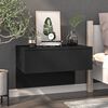 vidaXL Tables de chevet murales 2 pcs Noir