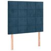 vidaXL Sommier &agrave; lattes de lit et matelas Bleu fonc&eacute; 80x200 cm Velours