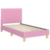 vidaXL Cadre de lit pour enfants avec t&ecirc;te de lit Rose 80 x 160 cm