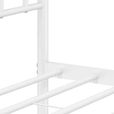 vidaXL Cadre de lit métal sans matelas avec pied de lit blanc 90x200cm