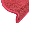 vidaXL Tapis d'escalier 30 pi&egrave;ces 56 x 17 x 3 cm Rouge Demi-rond