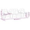 vidaXL Fauteuil inclinable et porte-gobelets 4 places gris similicuir