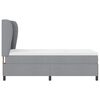 vidaXL Lit &agrave; ressorts avec matelas Gris clair 100 x 200 cm tissu