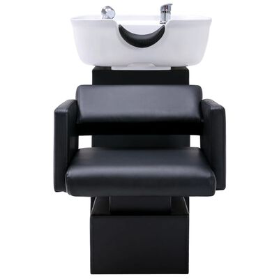 vidaXL Unité de rinçage de shampoing avec chaise de salon Similicuir