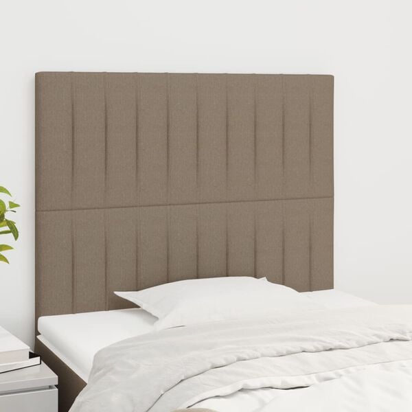 vidaXL T&ecirc;te de lit Taupe 80x5x118/128 cm Tissu