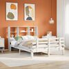 vidaXL Lit biblioth&egrave;que sans matelas blanc 140x190 cm bois pin massif