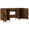vidaXL Bureau ch&ecirc;ne fum&eacute; 140x50x75 cm bois d'ing&eacute;nierie