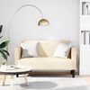 vidaXL Canap&eacute; causeuse cr&egrave;me 109 cm tissu velours c&ocirc;tel&eacute;