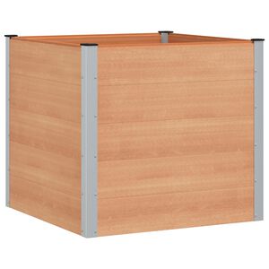 vidaXL Jardini&egrave;re sur&eacute;lev&eacute;e Marron 100 x 100 x 91 cm WPC et Aluminium