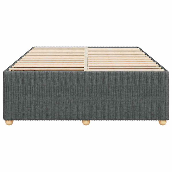 vidaXL Cadre de lit sans matelas gris fonc&eacute; 160x200 cm tissu