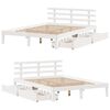 vidaXL Cadre de lit avec tiroirs sans matelas blanc 140x190 cm