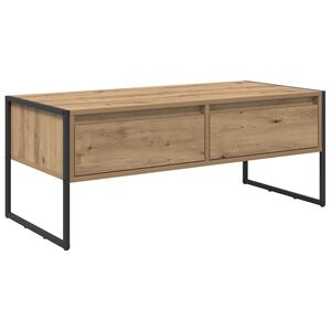 vidaXL Table basse Ch&ecirc;ne artisan 100 x 46 x 40 cm Bois d'ing&eacute;nierie