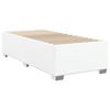 vidaXL Sommier &agrave; lattes de lit avec matelas Blanc 90x190 cm Similicuir