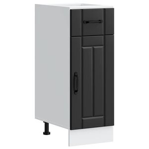 vidaXL Armoire de cuisine Lucca noir bois d'ing&eacute;nierie