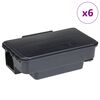 vidaXL Pi&egrave;ges &agrave; souris 6 pcs noir 22x12,5x7,5 cm