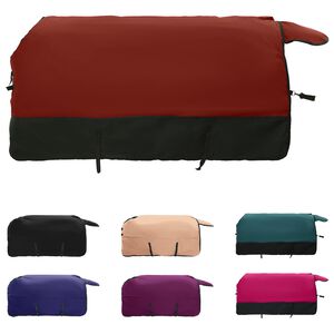 vidaXL Couverture &Eacute;quine Vert fonc&eacute; et noir 135 cm Polyester