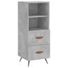 vidaXL Buffet haut Gris b&eacute;ton 34,5x34x180 cm Bois d'ing&eacute;nierie