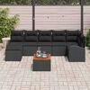 vidaXL Ensemble de canap&eacute; de jardin avec stockage 8 pcs Noir polyrotin