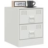 vidaXL Table de chevet blanc 34,5x39x44 cm acier