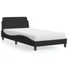 vidaXL Lit avec matelas Dover noir 100x200 cm velours