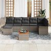 vidaXL Ensemble de canap&eacute; de jardin avec coussin 8 pcs Gris