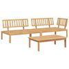 vidaXL Salon palette de jardin 3 pcs bois d'acacia massif