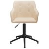 vidaXL Chaise pivotante de bureau Cr&egrave;me Tissu