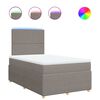 vidaXL Sommier &agrave; lattes de lit avec matelas taupe 120x190 cm tissu