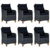 vidaXL Ensemble &agrave; manger de jardin 7 pcs Gris fonc&eacute;