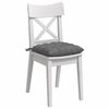 vidaXL Coussins de si&egrave;ge 4 pcs Gris fonc&eacute; 40 x 40 x 6 cm Microfibre