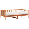 vidaXL Lit d'appoint avec matelas Brun cir&eacute; et blanc 90 x 200 cm