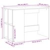 vidaXL Bureau blanc 102x50x75 cm bois d'ing&eacute;nierie