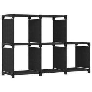 vidaXL &Eacute;tag&egrave;re d'affichage 5 cubes Noir 103x30x72,5 cm Tissu